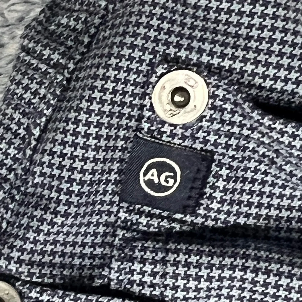 AG Adriano Goldschmied Everett‎ Slim Straight Italian Fabric Pants Grey 33x32